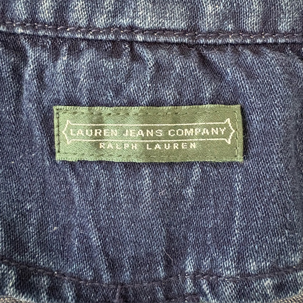 Ralph Lauren Women’s Double Breasted Red Trim Military Denim Jacket - Picture 6 of 8